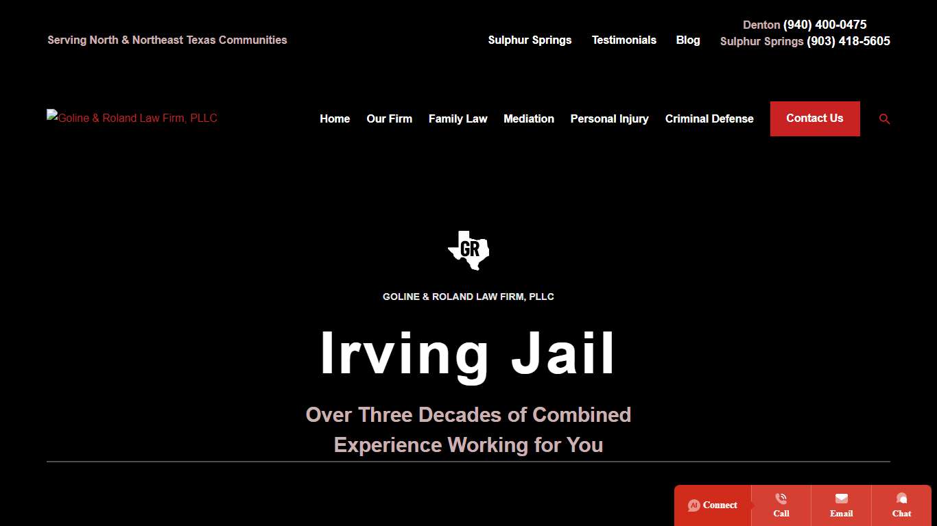 Irving Jail Criminal Defense Lawyers Goline & Roland Law Firm, PLLC